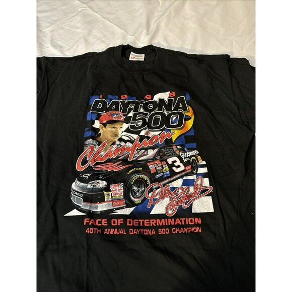 Vintage Dale Earnhardt Daytona 500 1998 Champion Determination TShirt 2XL E22 - Picture 2 of 9